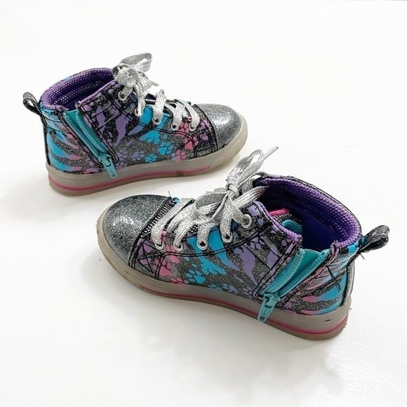 Athletic Works animal print toddler girls light up sneakers - Picture 6 of 8